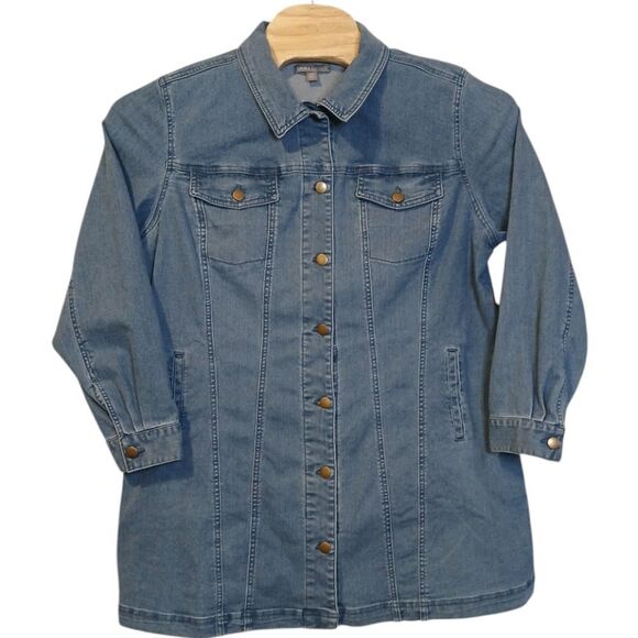 🎀Jessica London Long Denim Jacket 20W - Picture 2 of 8